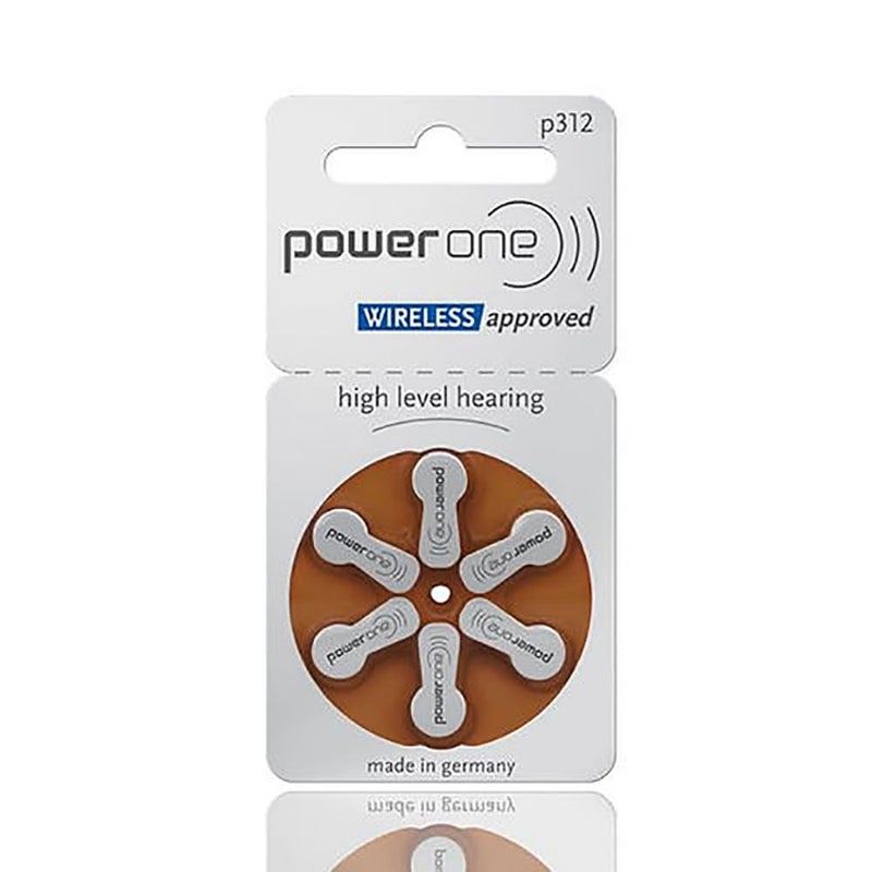FCS Size P312 Powerone Hearing Aid Batteries, 60 Count - Image 3